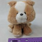 Aurora World Wobbly Bobblee Puppy Dog Plush 6.5" Tall Tan & White Stuffed Animal