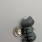 Plastic Cat Kitten Figurine Doll Pet 1.5" Long Gray & Brown Striped Standing