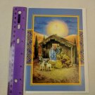 Fantus Paper Products Christmas Holiday Card Unused Nativity, Holy Family, Sheep