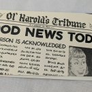 Vintage Party Cards UNUSED Notecard Ed Faust Art Newspaper Ol' Harold's Tribune