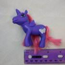 Dark Purple & Pink Baby Pony Horse, 3" Tall Fakie MLP w/ Butterfly Symbol