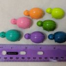 Rainbow of Ladybug Toys Small 1.5" Long Mini Figures Aqua Purple Blue Green Pink