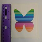 Current Inc Blank Mini Note Card Graphic Rainbow Stripes Butterfly