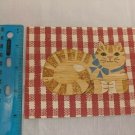 Current Inc Fabric Patterns Wood-grain Cat Blank Note Card