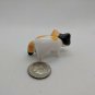 Plastic Cat Kitten Figurine Doll Pet 1.5" Long Calico White/Gold/Gray Standing