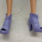 Barbie Doll Shoes Lavender Plastic Open-toe Ankle Boots High Heels