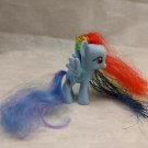 My Little Pony G4 FiM Rainbow Dash 3" Brushable w/ Gold & Blue TInsel Streaks