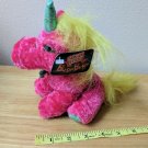 Sugar Loaf Bean Bag Pink Unicorn w/ Yellow Hair Plush Toy w/ Tag