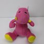 Dinosaur Dragon Plush Toy Stuffed Animal Pink & Yellow, Horns, Spine 6" tall