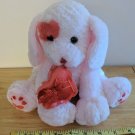 First & Main Chelsea V3904 Pink & Red Valentine Heart Puppy Dog Plush 8"