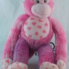 Build A Bear Workshop Pink Valentine's Day Hearts Monkey Plush 15" FIXER UPPER
