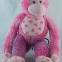 Build A Bear Workshop Pink Valentine's Day Hearts Monkey Plush 15" FIXER UPPER