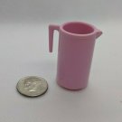 Dollhouse Kitchen Food Play Accessory Pink Plastic Pitcher 1.5" Tall
