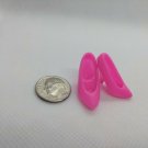 Barbie Fashion Doll Pair of Pink Pumps/Heels/Shoes Made in Malaysia Curved Foot