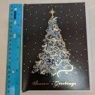 True Meaning of Christmas Card Navy/Blue/Gold Doves Tree by Nancy Fullenwider