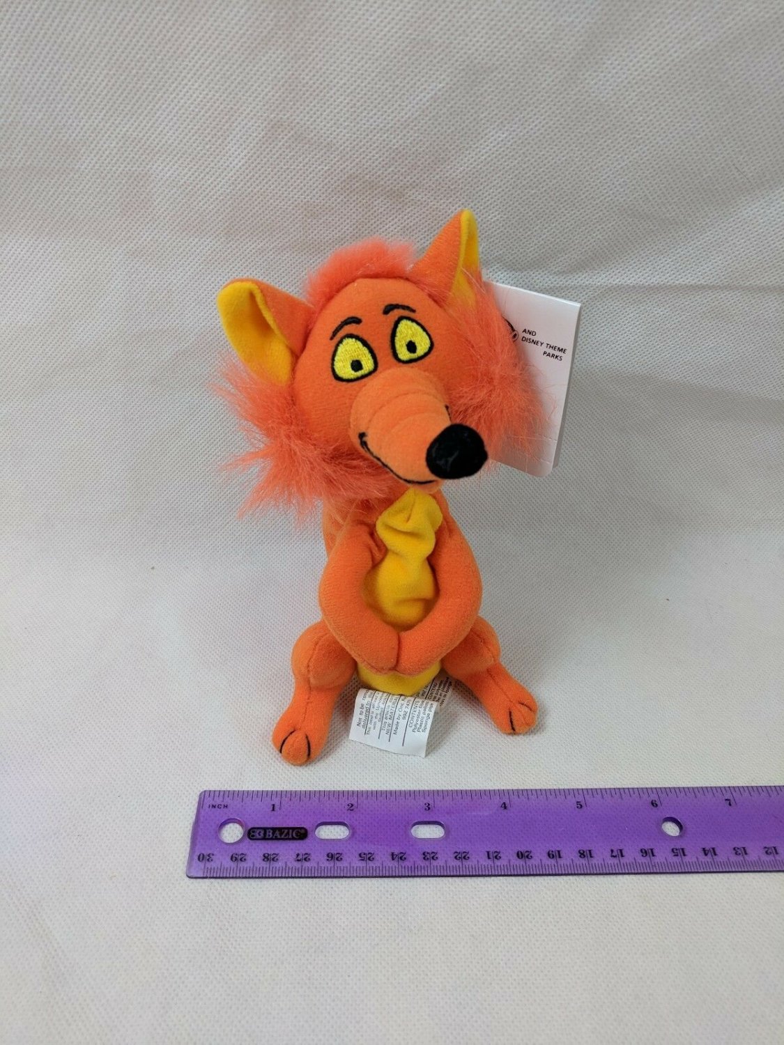 Disney Store Bean Bag FOX from Mary Poppins Plush Stuffed Animal Toy w/ Tag