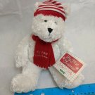 Ganz My First Christmas Baby's 1st Teddy Bear White/Red Hat & Scarf