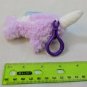 Applause Narwhal Mini Plush Keychain 3" Shaggy Pastel Purple Very Soft! NWT