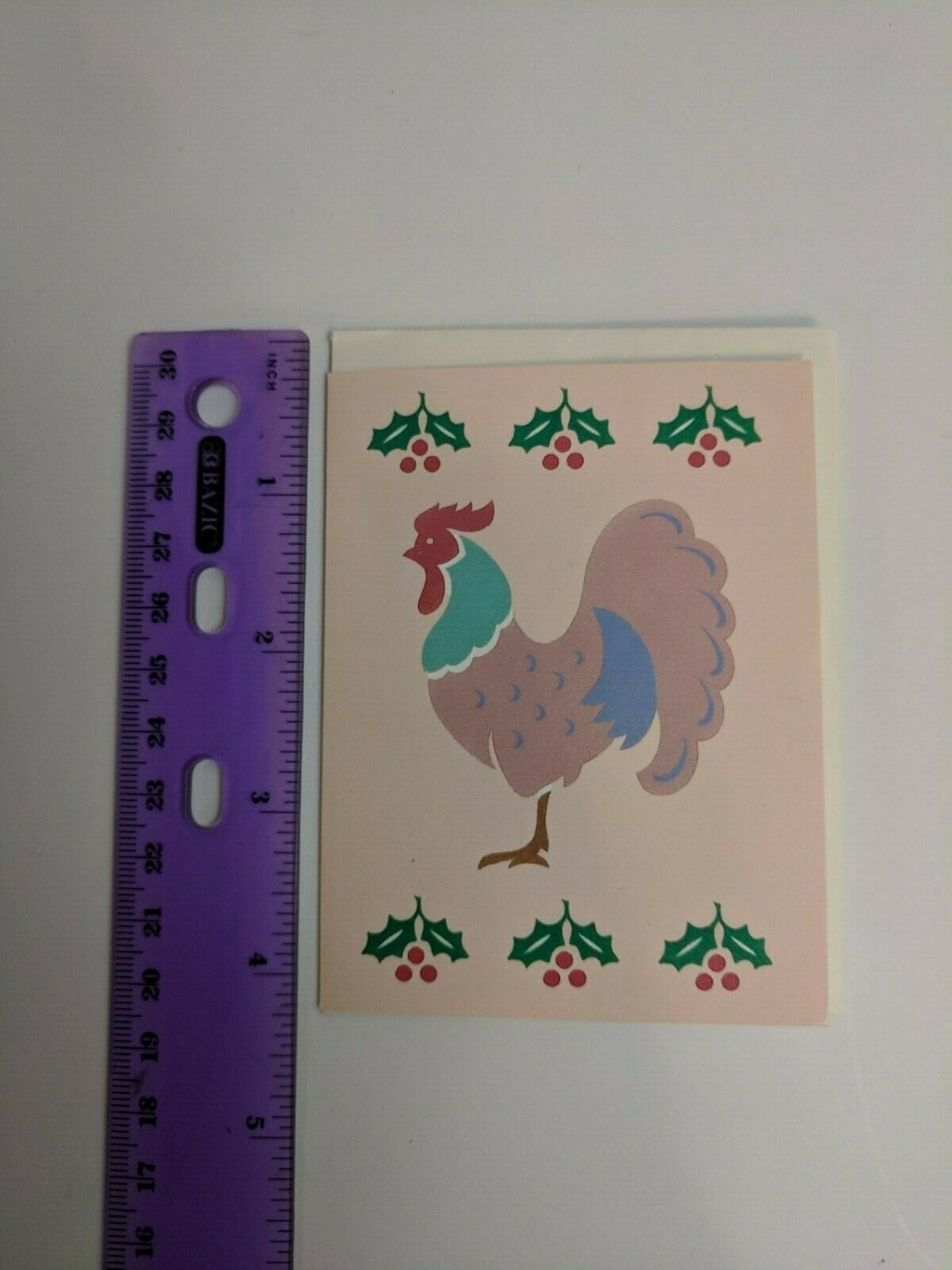 Current Inc Blank Mini Gift Note Card Rooster Country Animals Series