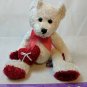 First & Main Cream Glitter Plush Teddy Bear Stuffed Animal w/ Valentine Heart