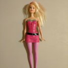 Barbie In Princess Power Pink Super Hero Doll w/ Rubber Skirt Pink Streaks