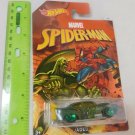 Marvel Spider-Man Hot Wheels Diecast JADED Car Green, Yellow Spoiler MOC 4/6
