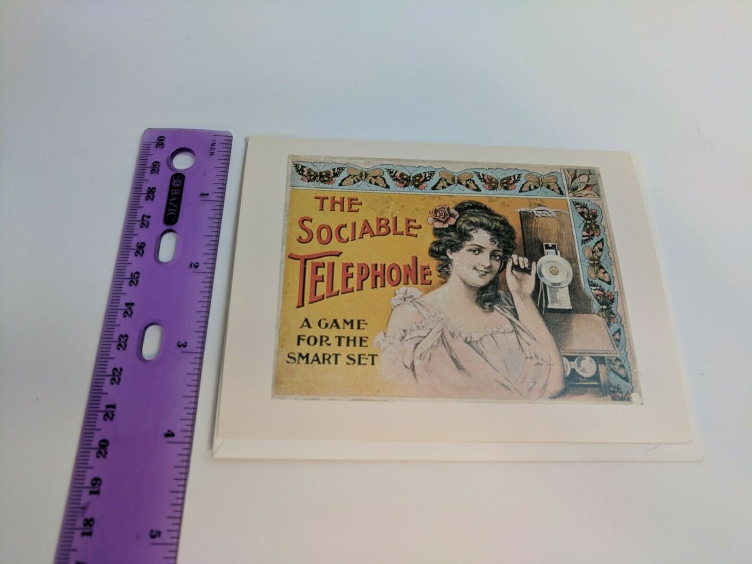 Current Inc Blank Note Card Vintage Sociable Telephone Game Reproduction Art