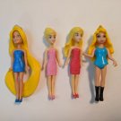 Lot of 4 Mini Dolls 3.5" Mattel, Barbie, Disney Sleeping Beauty
