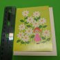 Famous Artists Studio Blank Note Mini Gift Card Unused - HI Little Girl, Daisies