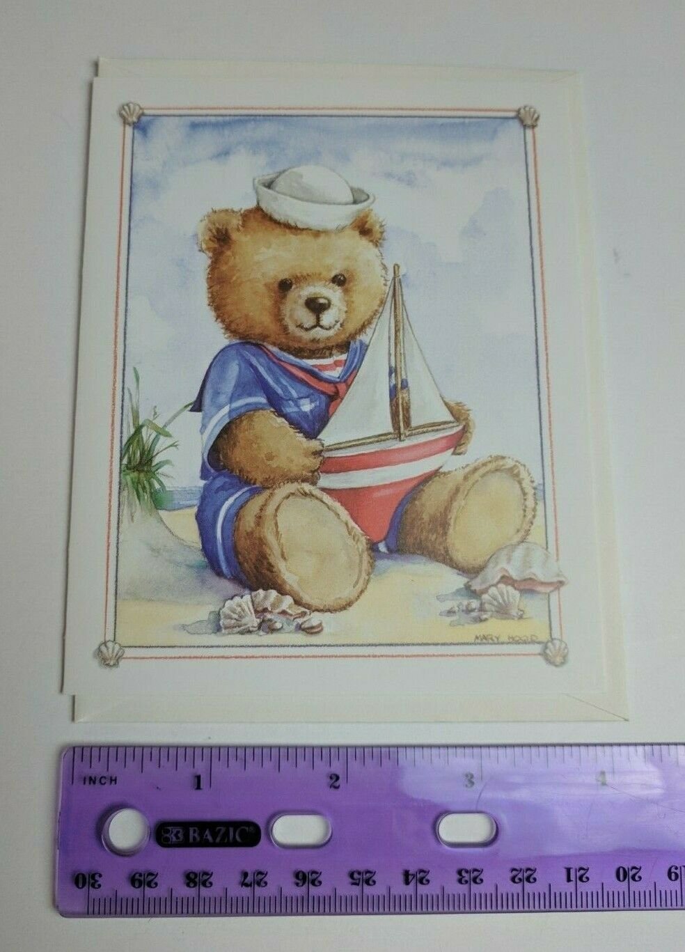 Red Farm Studio Blank Note Card Mary Hood Ahoy Teddy Bear Nautical