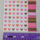 Single Vintage Hallmark Pink & Brown Hearts Napkin for Decoupage, Scrapbooking