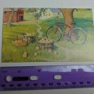 Current Inc Flanagan's Way Note Card w/ Peach Crisp Recipe Rural Bike Apples