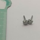 12" Fashion Doll Accessory Silver Color Flower Earrings