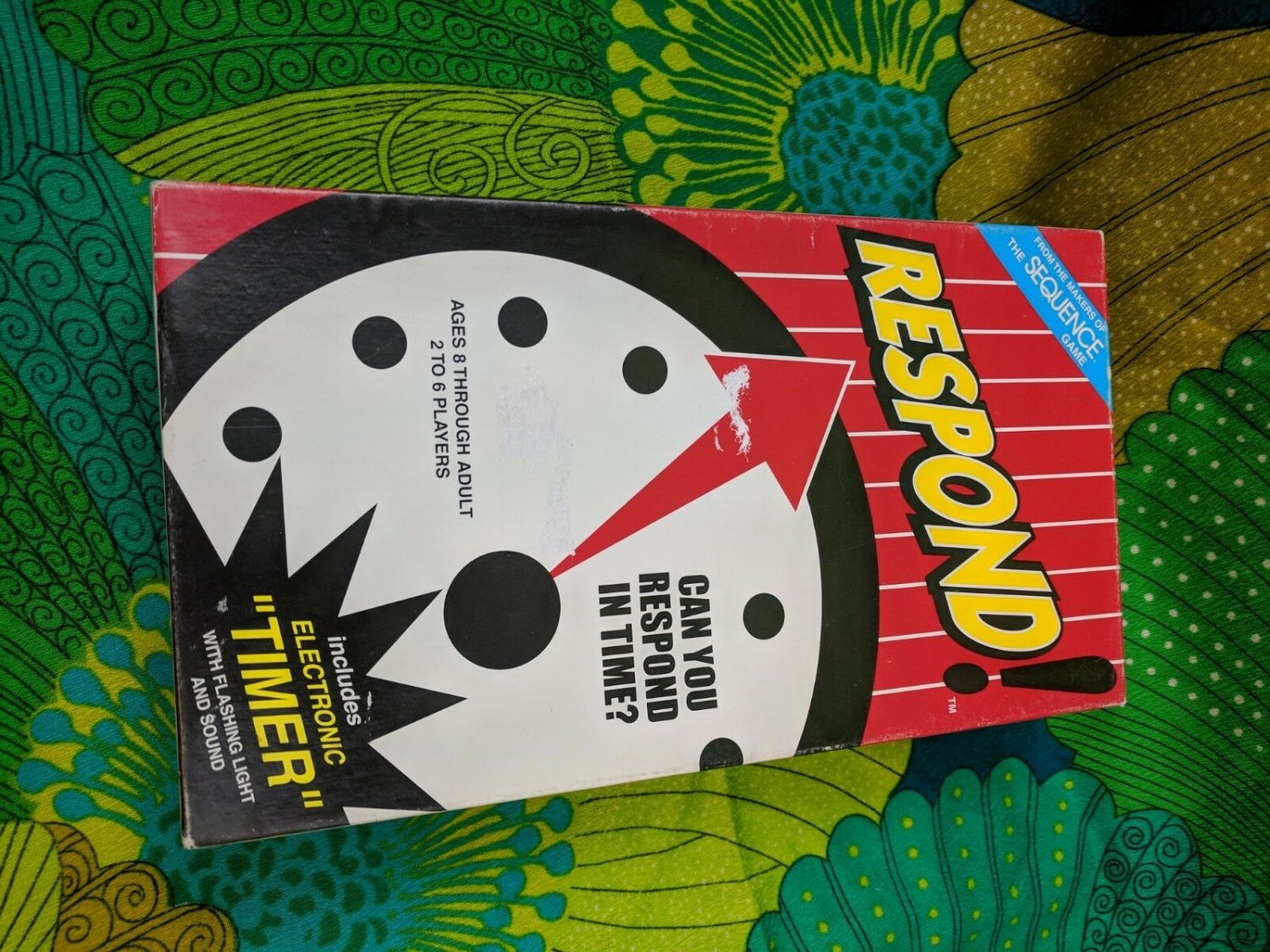 RESPOND! Timer Sequence Board Game 2000 Jax Ltd 8-Adult FOR PARTS/REPAIR