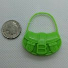 Fashion Doll Neon Green Plastic Purse Handbag Accessory "B" Clasp