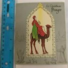 American Greetings VTG Christmas Card Wise Man Magi on Camel A Xmas Prayer