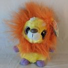 Yoohoo & Friends Lion Cat Yellow Orange Purple Stuffed Plush 6" NO SOUND