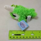 Applause Narwhal Mini Plush Keychain 3" Shaggy Green/White Very Soft! NWT
