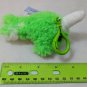 Applause Narwhal Mini Plush Keychain 3" Shaggy Green/White Very Soft! NWT