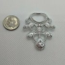Fashion Doll Accessory Plastic Silver Chandelier Necklace