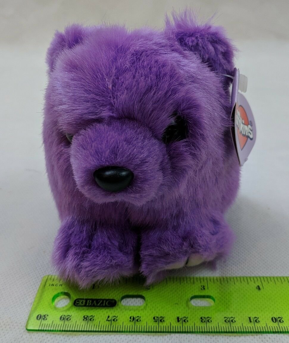 Puffkins Violet the Purple Teddy Bear Plush Stuffed Swibco VTG Toy w/ Tag