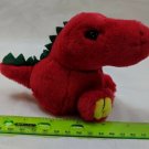 Puffkins Drake Red Dinosaur T-Rex Plush Stuffed Swibco VTG Toy w/ Tag