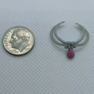 Fashion Doll Accessory Plastic Necklace Silver & Pink