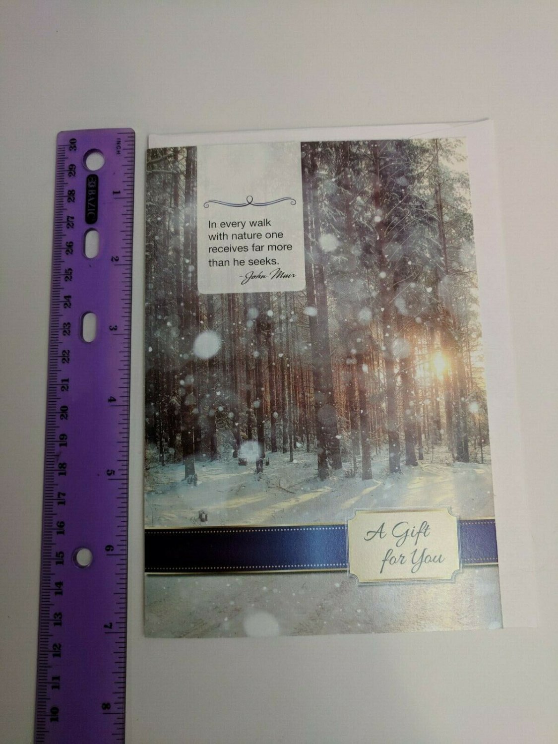 Arbor Day Foundation Give-A-Tree Card, Snowy Forest, John Muir Quote