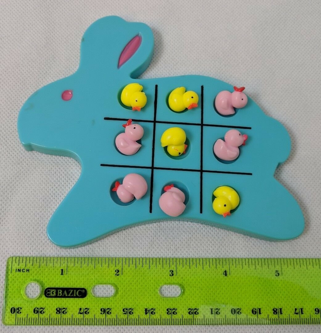 Tony 1993 Easter Tic Tac Toe Set w/ Chicks - Blue Bunny Board