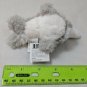 Applause Narwhal Mini Plush Keychain 3" Shaggy Light Gray/White Very Soft! NWT