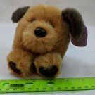 Puffkins Fetch Brown Puppy Dog Plush Stuffed Swibco Retired Vintg Toy w/ Tag
