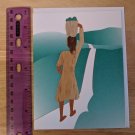 Food For The Poor Banana Bark Blank Note Card Unused Vintage, Basket on Head