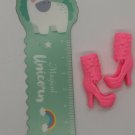 Fashion Doll Shoes Pair of Pink High Heels w/ Wide Bumpy Cuff