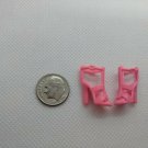 Barbie Fashion Doll Pair of Pink Strappy Heels Shoes fit Curved Foot